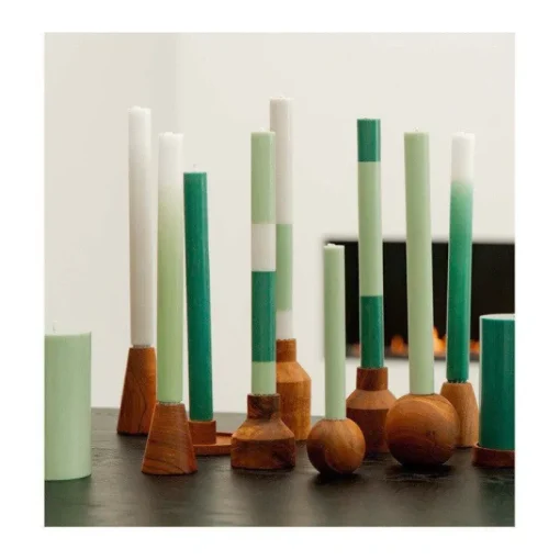 Gift Campaign Portacandela fatto a mano dall'albero di teak Originalhome> Candele