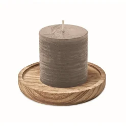 Gift Campaign Portacandele in legno con candela profumata alla vaniglia Wooden> Candele