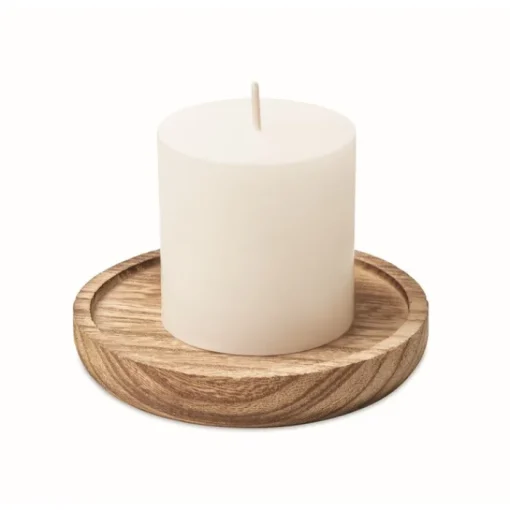 Gift Campaign Portacandele in legno con candela profumata alla vaniglia Wooden> Candele
