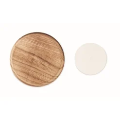 Gift Campaign Portacandele in legno con candela profumata alla vaniglia Wooden></noscript> Candele
