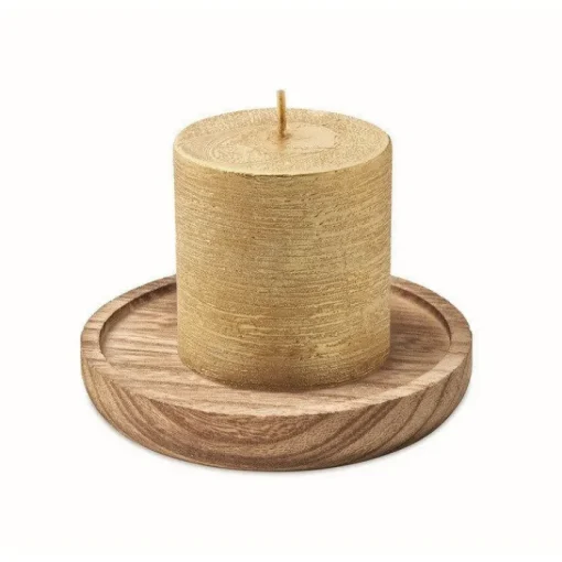 Gift Campaign Portacandele in legno con candela profumata alla vaniglia Wooden> Candele