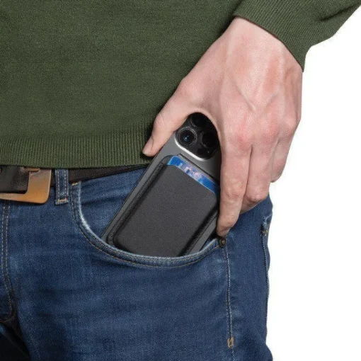 Gift Campaign Portacarte con supporto magnetico per cellulare in pelle sintetica> Portafogli