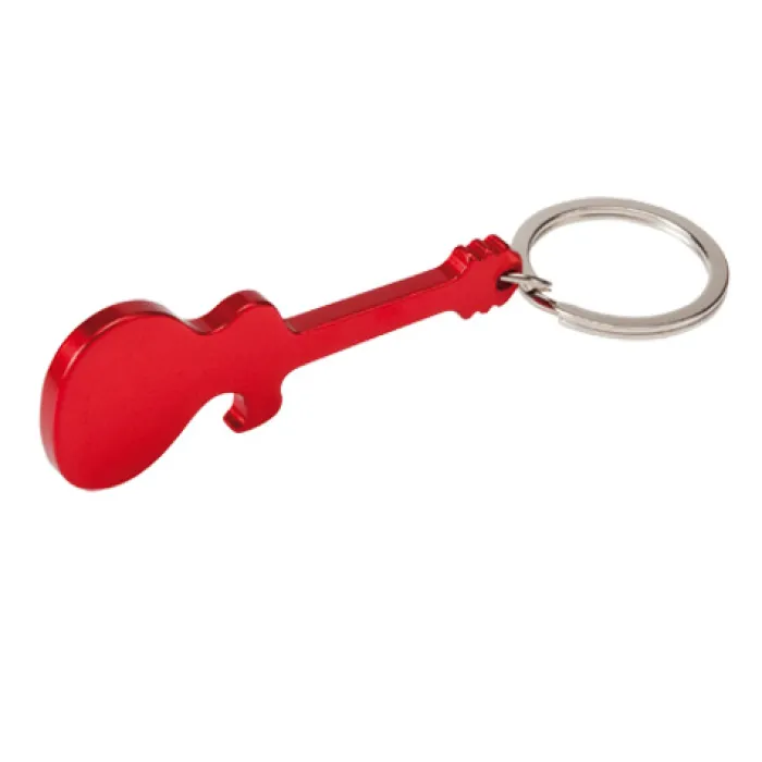 Gift Campaign Portachiavi a forma di chitarra 4 colori con apribottiglie Guitar> Portachiavi Apribottiglie