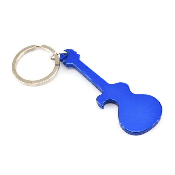 Gift Campaign Portachiavi a forma di chitarra 4 colori con apribottiglie Guitar> Portachiavi Apribottiglie