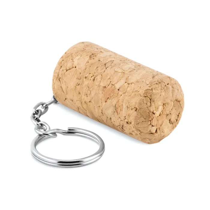 Gift Campaign Portachiavi a forma di tappo di sughero con anello Vino> Portachiavi In Legno
