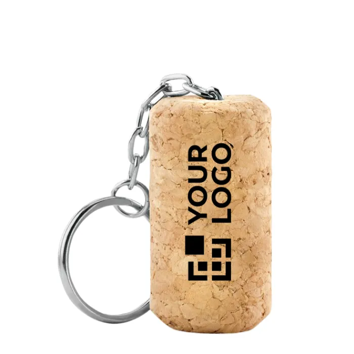 Gift Campaign Portachiavi a forma di tappo di sughero con anello Vino> Portachiavi In Legno