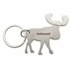 Gift Campaign Portachiavi apribottiglie in alluminio riciclato a forma di renna></noscript> Portachiavi Apribottiglie|Gadget Natalizi