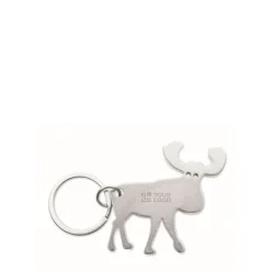 Gift Campaign Portachiavi apribottiglie in alluminio riciclato a forma di renna></noscript> Portachiavi Apribottiglie|Gadget Natalizi
