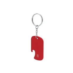 Gift Campaign Portachiavi apribottiglie rettangolare in alluminio riciclato GRS> Portachiavi Apribottiglie