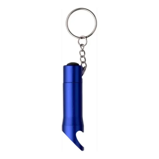 Gift Campaign Portachiavi apribottiglie in ​​alluminio con logo e torcia a 3 LED> Portachiavi Apribottiglie