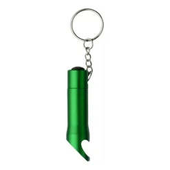 Gift Campaign Portachiavi apribottiglie in ​​alluminio con logo e torcia a 3 LED></noscript> Portachiavi Apribottiglie