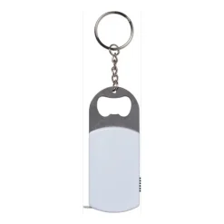 Gift Campaign Portachiavi apribottiglie personalizzati con torcia a Led e metro da 1m></noscript> Portachiavi Apribottiglie