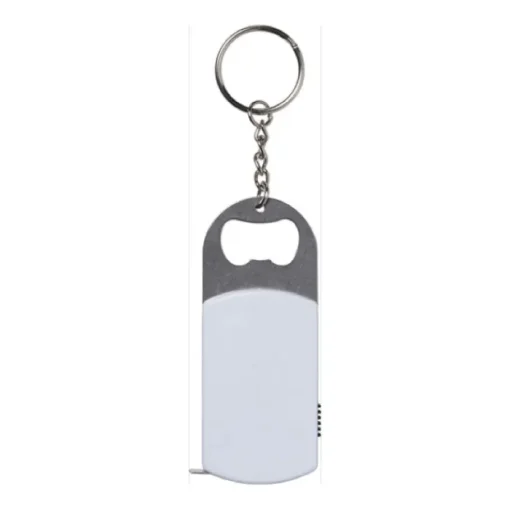 Gift Campaign Portachiavi apribottiglie personalizzati con torcia a Led e metro da 1m> Portachiavi Apribottiglie