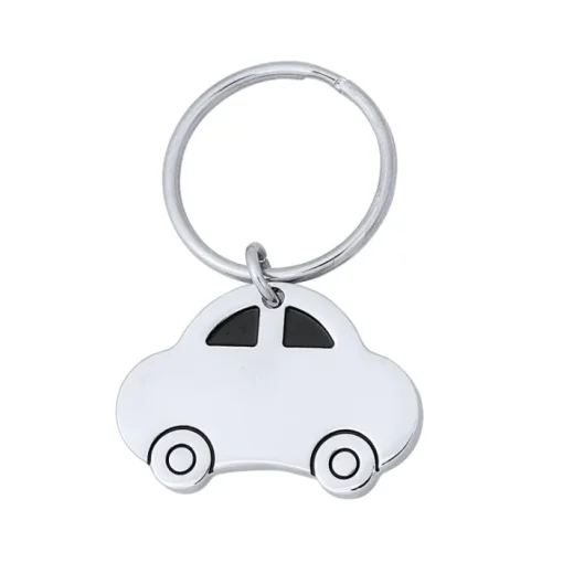 Gift Campaign Portachiavi aziendale a forma di auto per incisione con anello Car> Gadget Per Auto|Portachiavi In Metallo