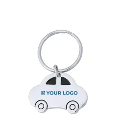 Gift Campaign Portachiavi aziendale a forma di auto per incisione con anello Car></noscript> Gadget Per Auto|Portachiavi In Metallo