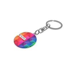Gift Campaign Portachiavi aziendale sottile con stampa ambo i lati Sublim Round> Portachiavi In Metallo