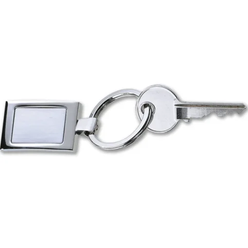 Gift Campaign Portachiavi con logo elegante in zinco in confezione singola Chrome> Portachiavi In Metallo