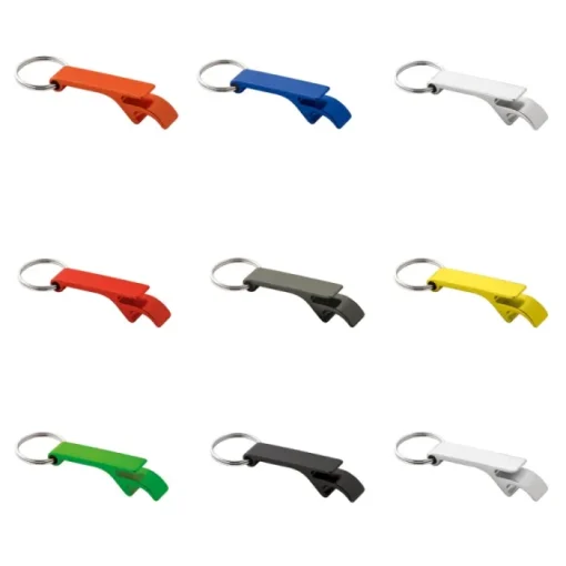 Gift Campaign Portachiavi con logo in colori metallici con apribottiglie Aluhandle> Portachiavi Apribottiglie|Apribottiglie Personalizzati