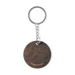 Gift Campaign Portachiavi con logo rotondo bicolore con anello SimpleWood> Portachiavi In Legno