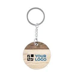 Gift Campaign Portachiavi con logo rotondo bicolore con anello SimpleWood></noscript> Portachiavi In Legno
