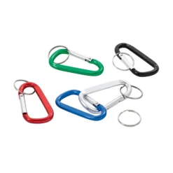 Gift Campaign Portachiavi con moschettone in differenti colori con anello AluClip> Portachiavi In Metallo