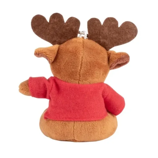Gift Campaign Portachiavi con renna di peluche con maglietta personalizzabile> Gadget Natalizi