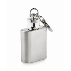 Gift Campaign Portachiavi da incidere in acciaio inox con una fiaschetta da 28ml> Portachiavi In Metallo