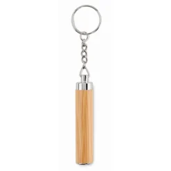 Gift Campaign Portachiavi di bambù con torcia LED e batterie incluse> Torce