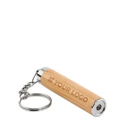 Gift Campaign Portachiavi di bambù con torcia LED e batterie incluse></noscript> Torce