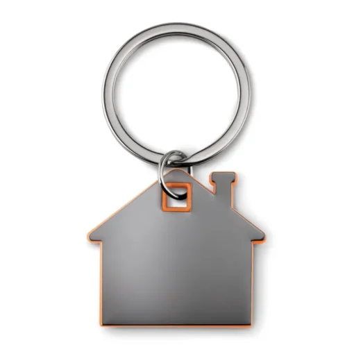 Gift Campaign Portachiavi di metallo personalizzati bicolore a forma di casa Home> Portachiavi In Metallo