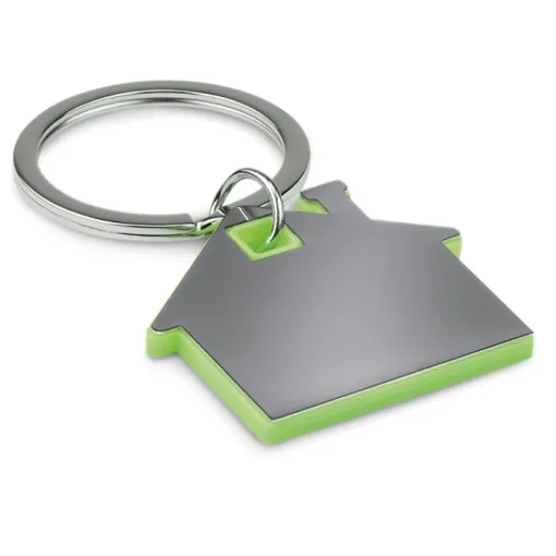 Gift Campaign Portachiavi di metallo personalizzati bicolore a forma di casa Home> Portachiavi In Metallo