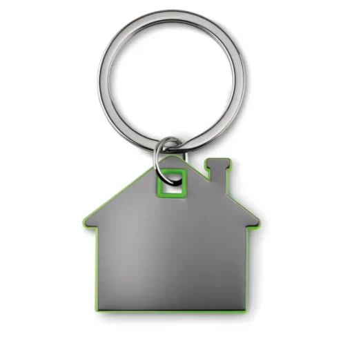 Gift Campaign Portachiavi di metallo personalizzati bicolore a forma di casa Home> Portachiavi In Metallo