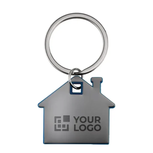 Gift Campaign Portachiavi di metallo personalizzati bicolore a forma di casa Home> Portachiavi In Metallo