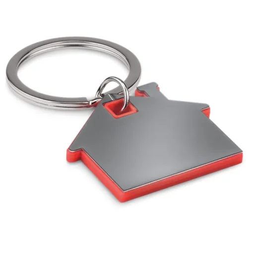 Gift Campaign Portachiavi di metallo personalizzati bicolore a forma di casa Home> Portachiavi In Metallo