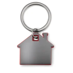 Gift Campaign Portachiavi di metallo personalizzati bicolore a forma di casa Home></noscript> Portachiavi In Metallo