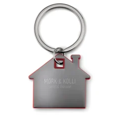Gift Campaign Portachiavi di metallo personalizzati bicolore a forma di casa Home></noscript> Portachiavi In Metallo