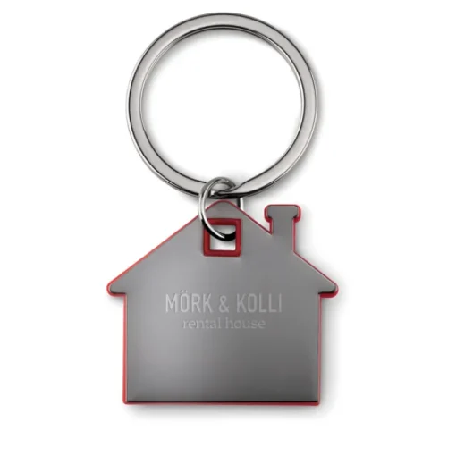 Gift Campaign Portachiavi di metallo personalizzati bicolore a forma di casa Home> Portachiavi In Metallo
