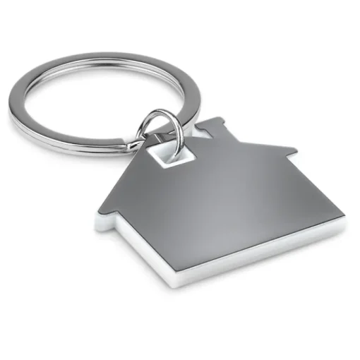 Gift Campaign Portachiavi di metallo personalizzati bicolore a forma di casa Home> Portachiavi In Metallo