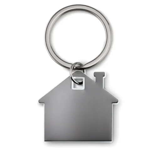 Gift Campaign Portachiavi di metallo personalizzati bicolore a forma di casa Home> Portachiavi In Metallo