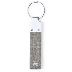 Gift Campaign Portachiavi elegante in metallo e RPET in 3 colorazioni Mix rPET> Portachiavi In Metallo