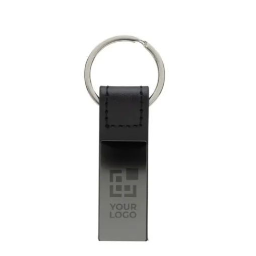 Gift Campaign Portachiavi elegante in lega di zinco e PU riciclati RCS> Portachiavi In Metallo