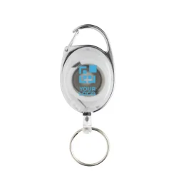 Gift Campaign Portachiavi estensibile in ABS e zinco riciclati RCS con moschettone><noscript><img width=
