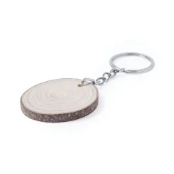 Gift Campaign Portachiavi forma ovale in legno di faggio Nature Oval> Portachiavi In Legno
