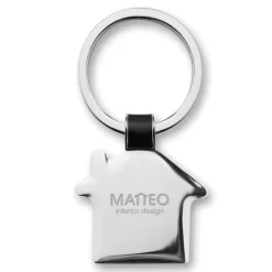 Gift Campaign Portachiavi gadget metallico lucido a forma di casetta Domus><noscript><img width=