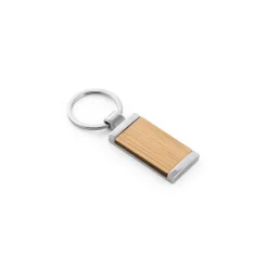 Gift Campaign Portachiavi in bambù a forma rettangolare con involucro in metallo></noscript> Portachiavi In Legno