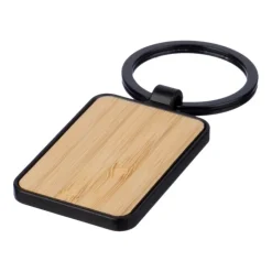 Gift Campaign Portachiavi in bambù con bordo e gancio in metallo personalizzato></noscript> Portachiavi In Legno