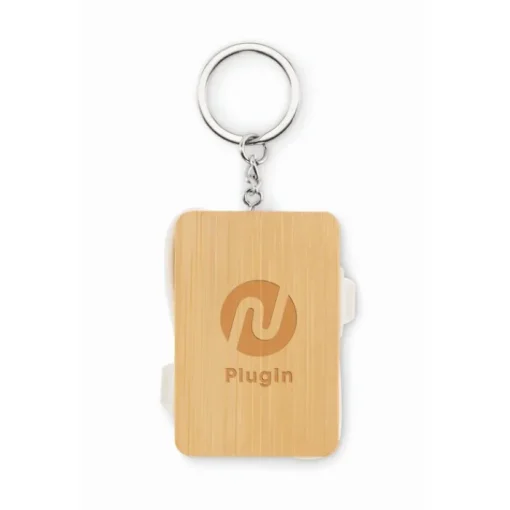 Gift Campaign Portachiavi in bambù con cavetto di ricarica retrattile e 4 connettori> Portachiavi In Legno
