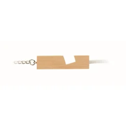 Gift Campaign Portachiavi in bambù con supporto per telefono e cavetti di ricarica></noscript> Portachiavi In Legno