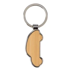 Gift Campaign Portachiavi in bambù e lega di zinco a forma di auto personalizzabile> Portachiavi In Legno