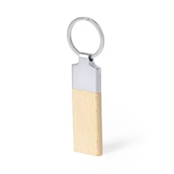 Gift Campaign Portachiavi in legno con placca in metallo per incisione Duo Wood> Portachiavi In Legno